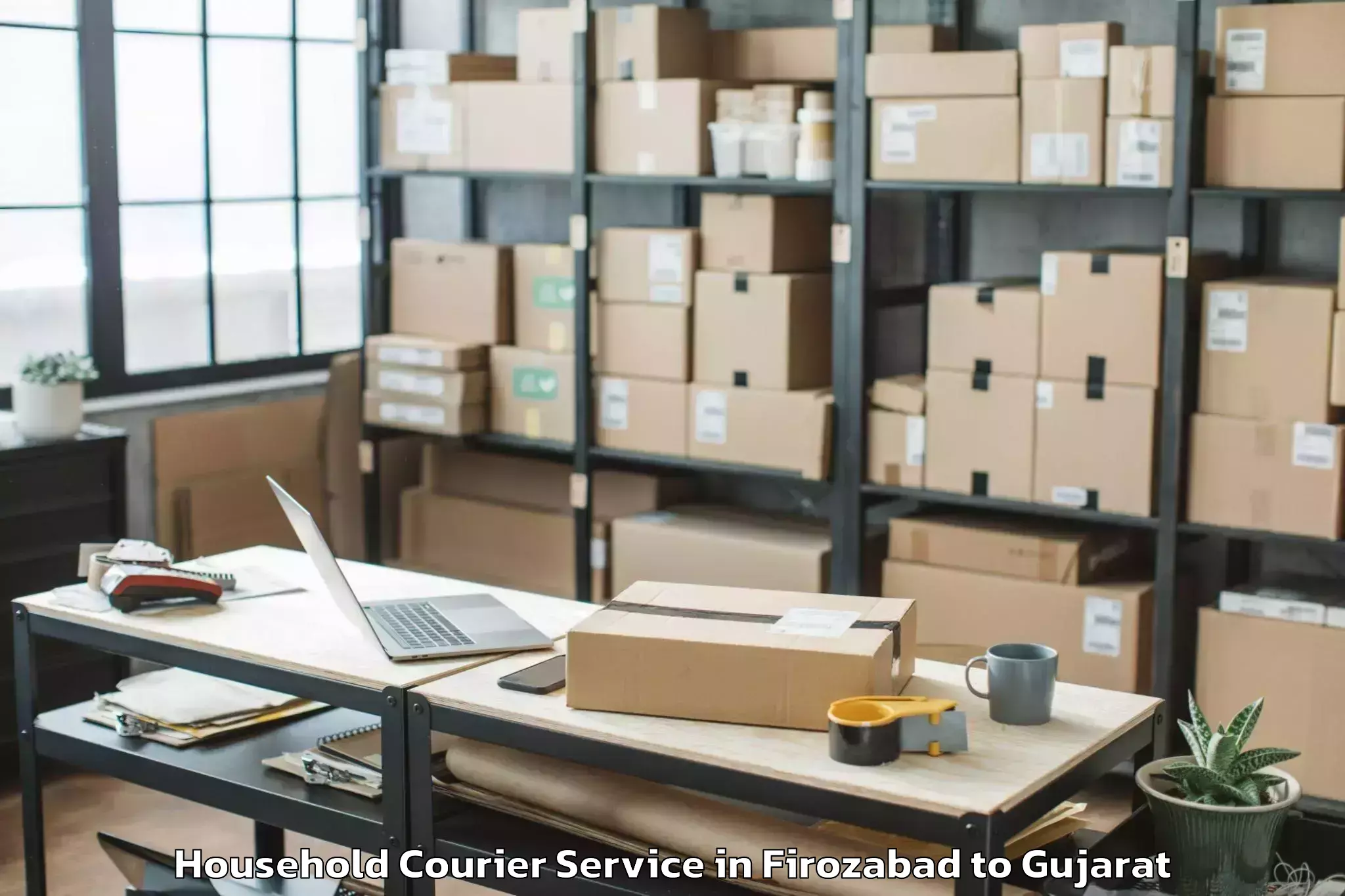 Professional Firozabad to Dahod Household Courier